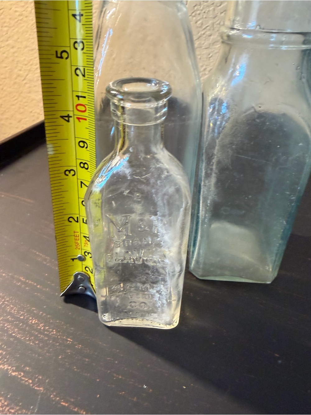 Vintage Clear & Aqua Glass Apothecary Bottles - Home Dining Display - Picture 14 of 16